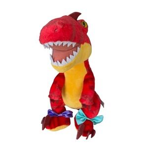 Build-A-Bear Workshop Red Striped T-Rex Dinosaur Plush Stuffed Animal 2019
